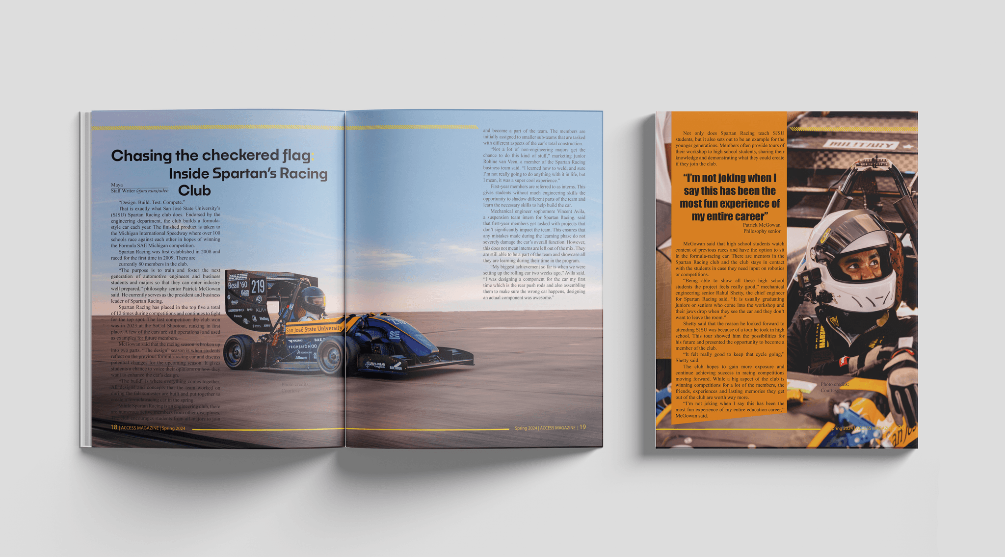 Access Magazine editorial spreads