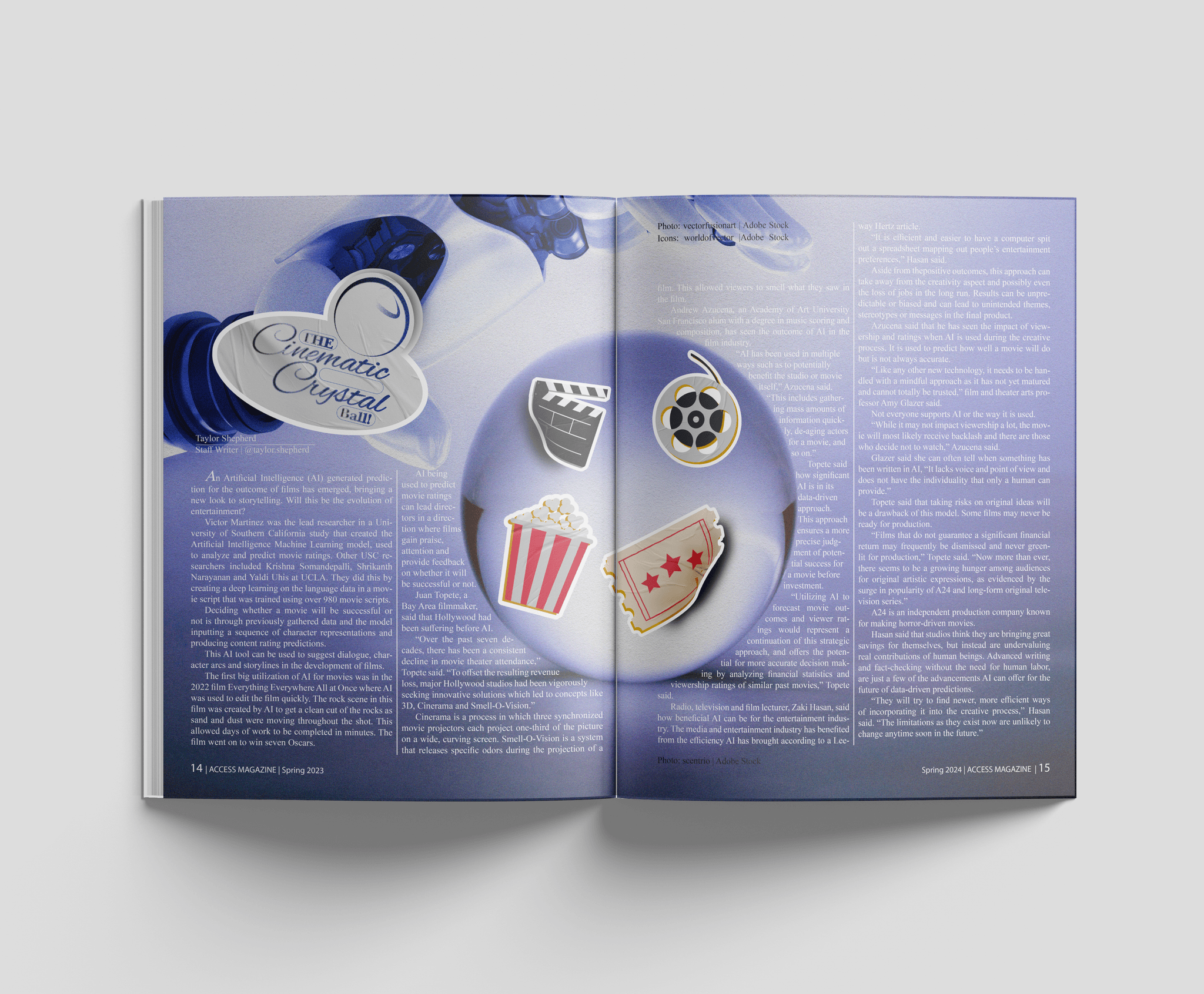 Access Magazine story with circular illustrations