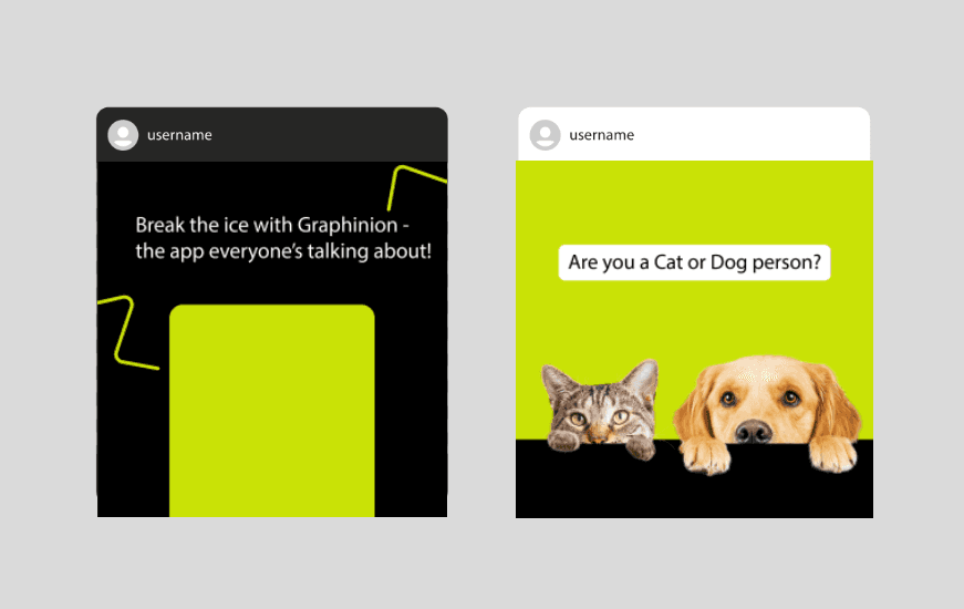 Graphinion conversation posts and cat-or-dog poll