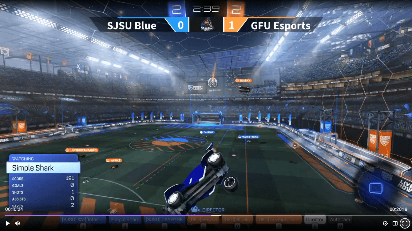 SJSU Esports broadcast overlay example 4