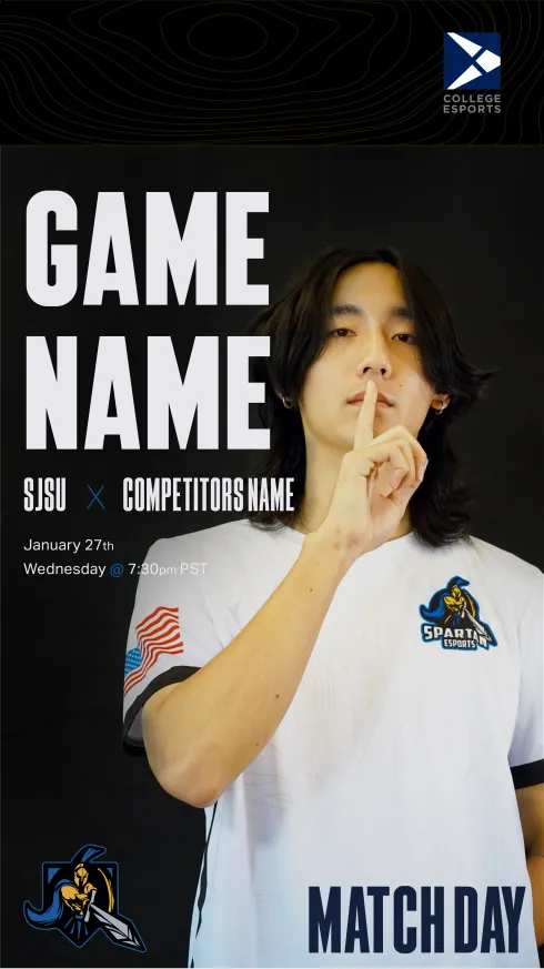 Match day story design with a player portrait
